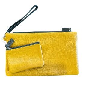 AAlard Megeve Made in Italy clutch pouch wristlet and coin set